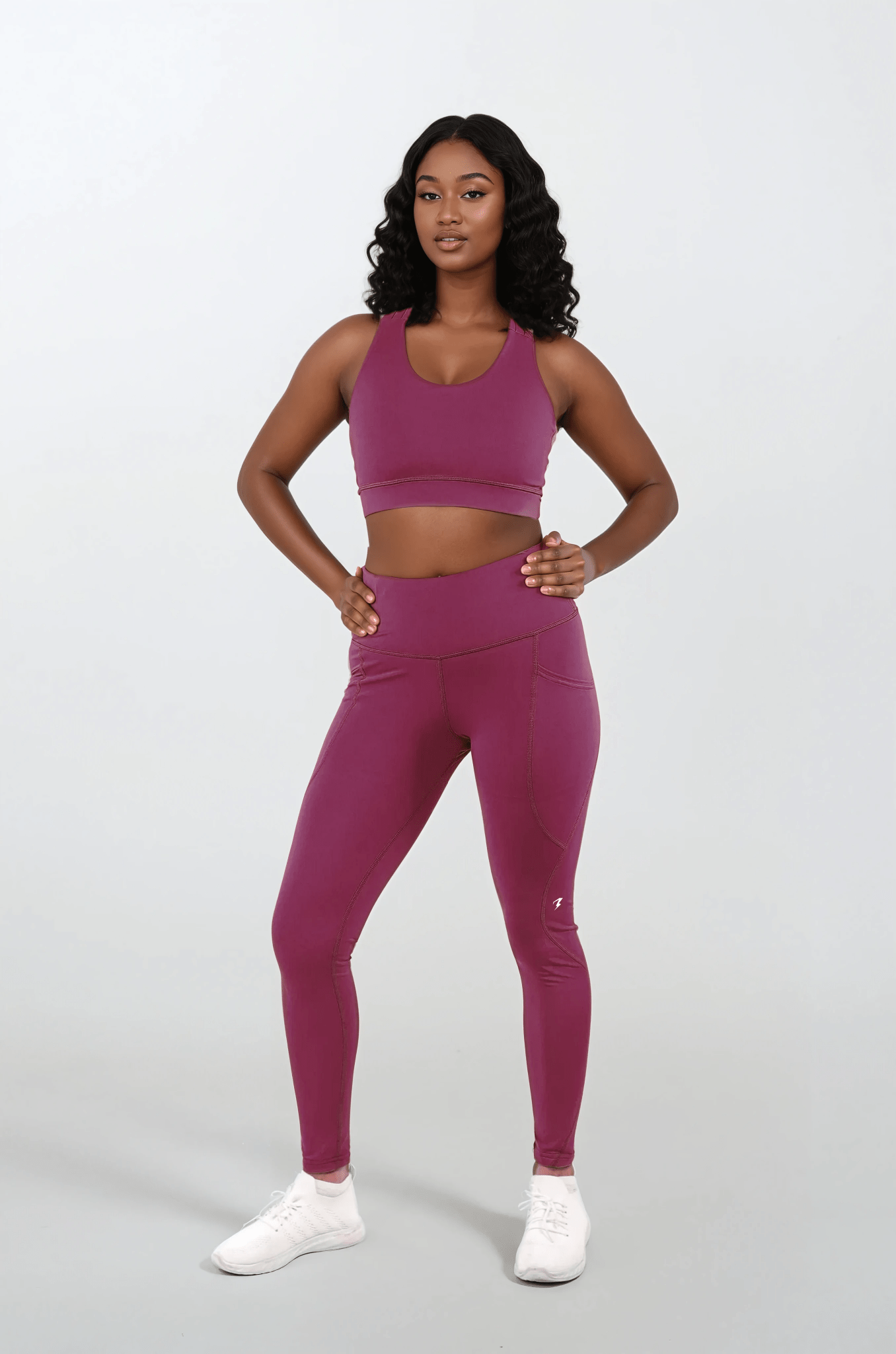 Maroon Plum Power Leggings - BODYBORN