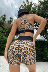 Black Power Bra & Compression Shorts Set