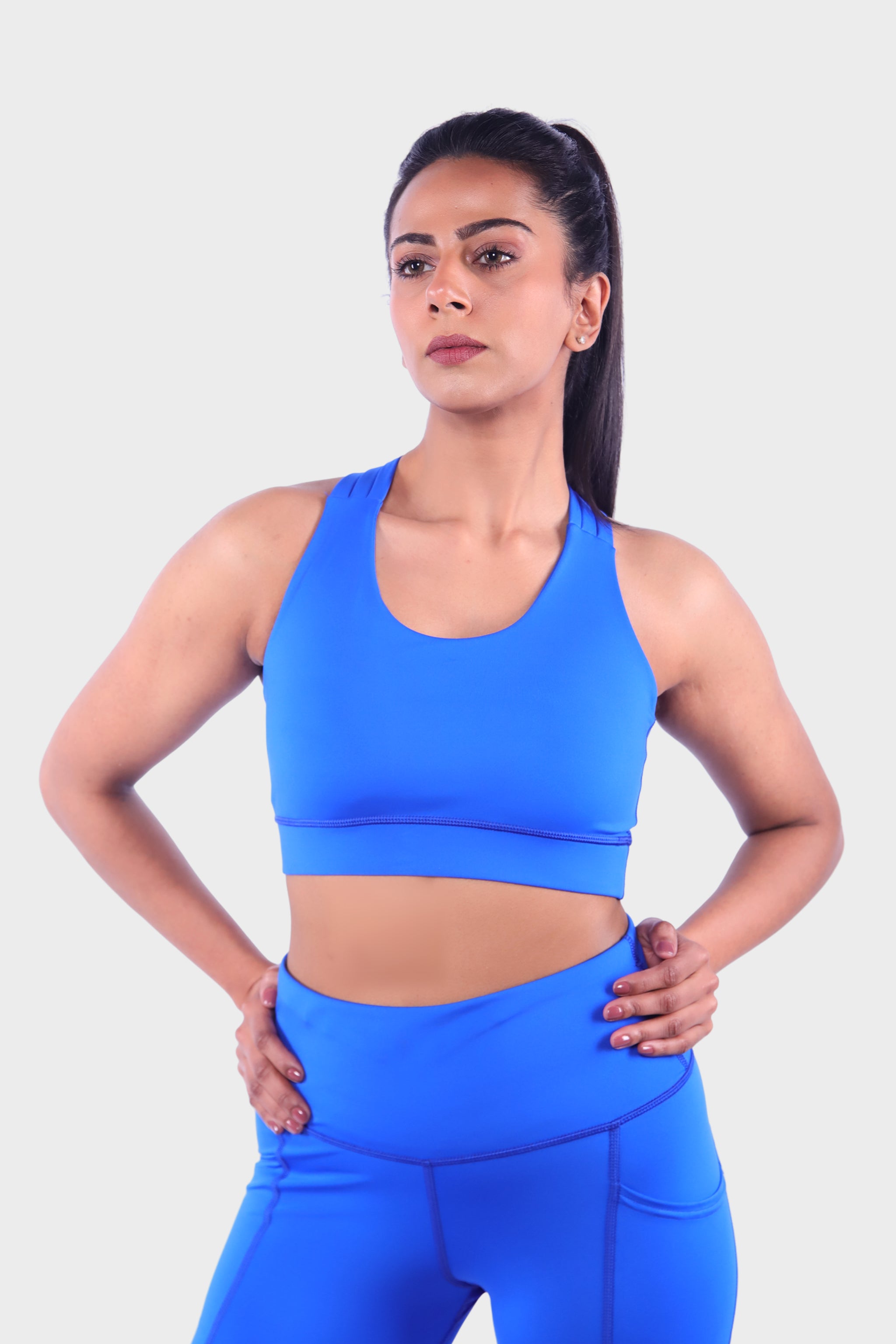 Blue Luxe Mood Boost Sports Bra
