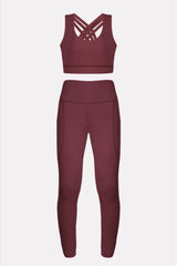 Maroon Plum Run Fit Sports Bra