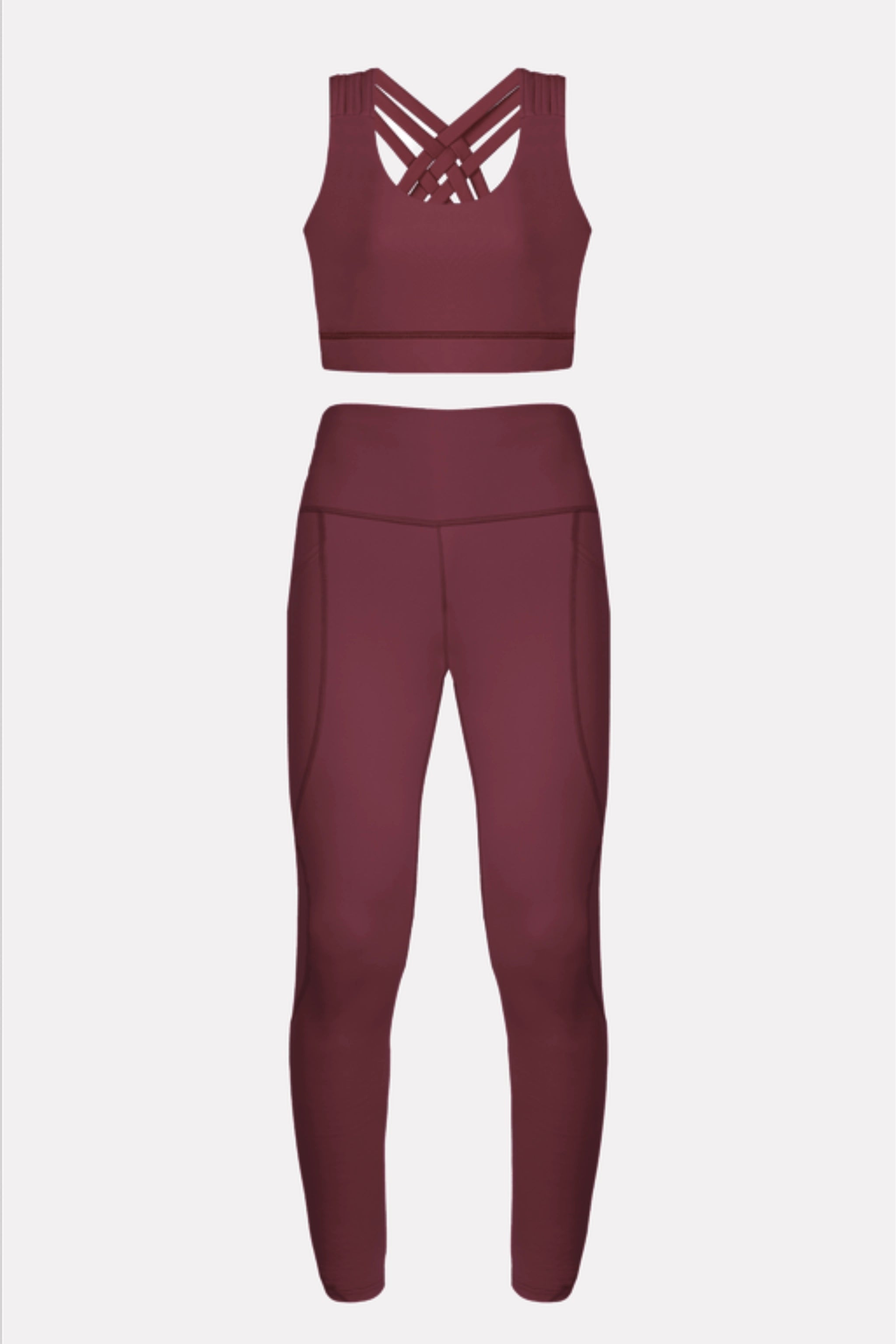 Maroon Plum Run Fit Sports Bra