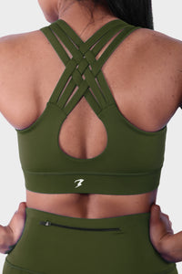 Green Glow Move Master Sports Bra