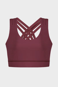Maroon Plum Run Fit Sports Bra