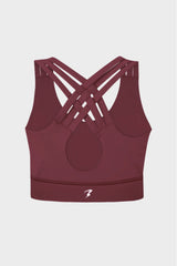 Maroon Plum Run Fit Sports Bra