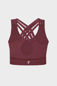 Maroon Plum Run Fit Sports Bra