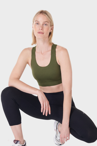 Green Glow Move Master Sports Bra