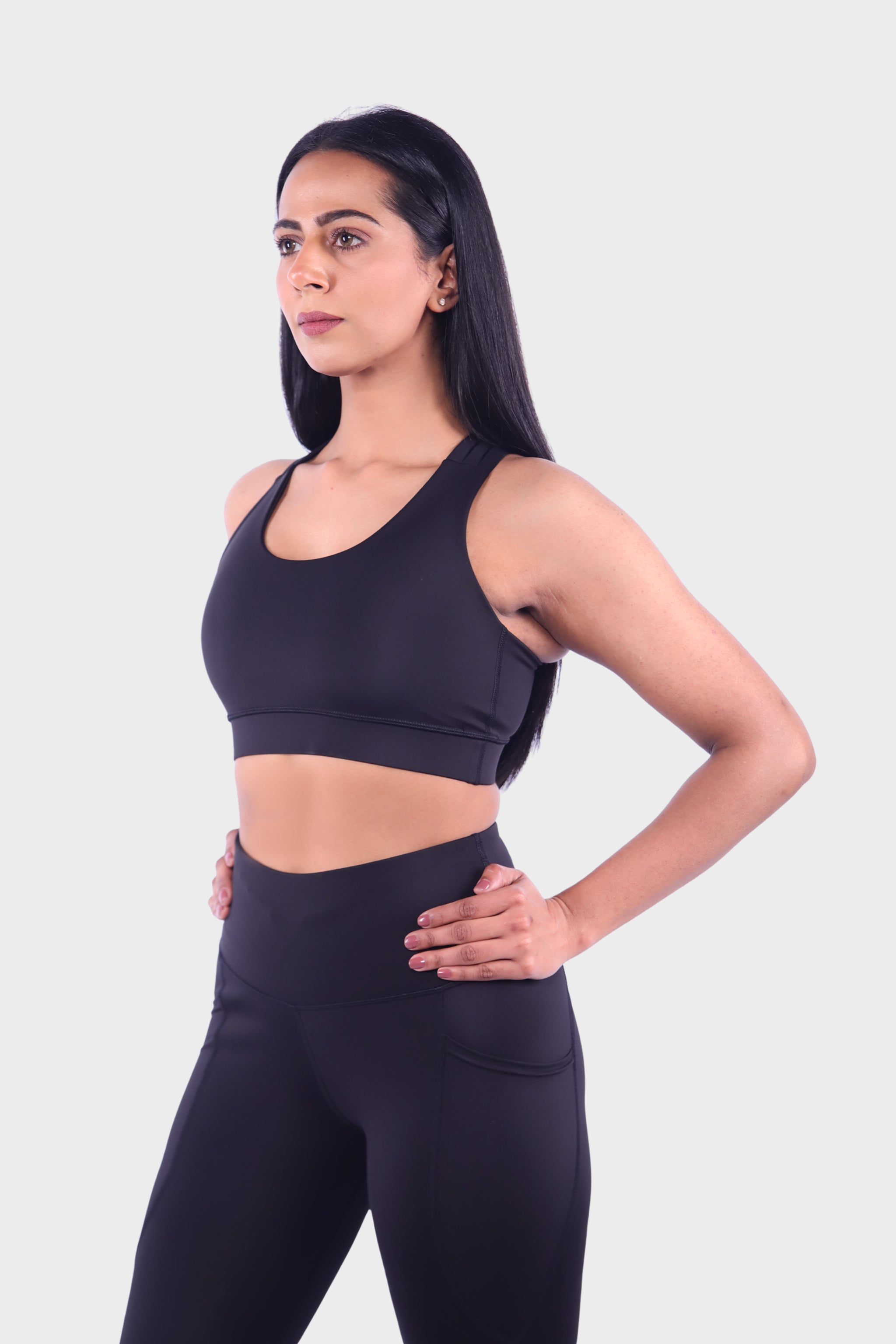 Black Luxe Seamless Sports Bra