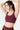 Maroon Plum Run Fit Sports Bra