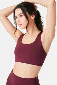 Maroon Plum Run Fit Sports Bra