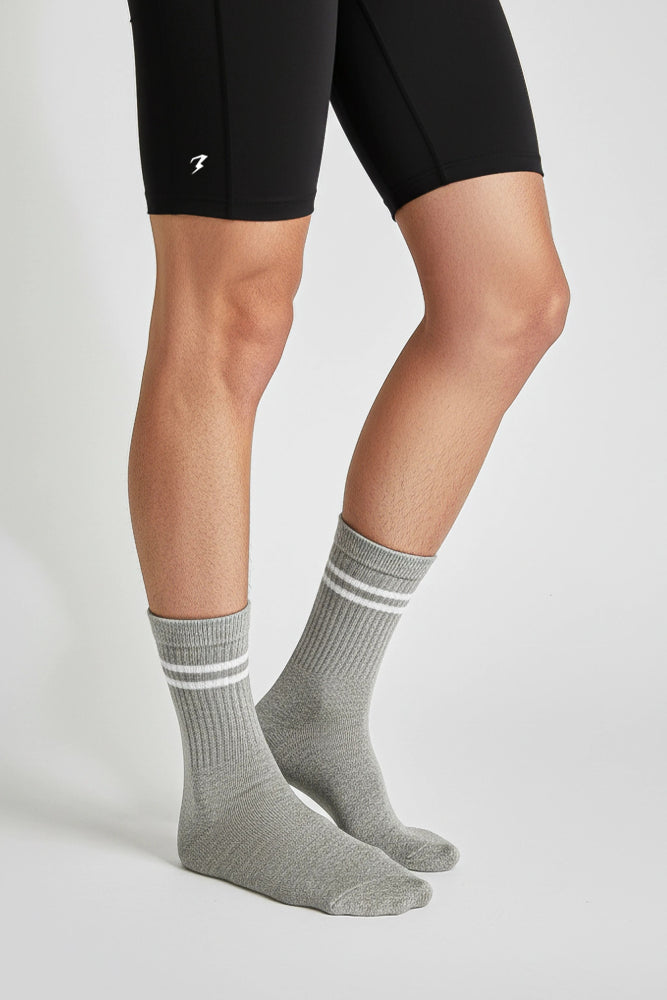 Bodyborn Core Crew Size Socks Storm Edition Grey Color performance soft and comfy