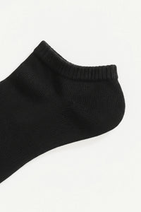 Black low cut sock on a white background soft and comfortable