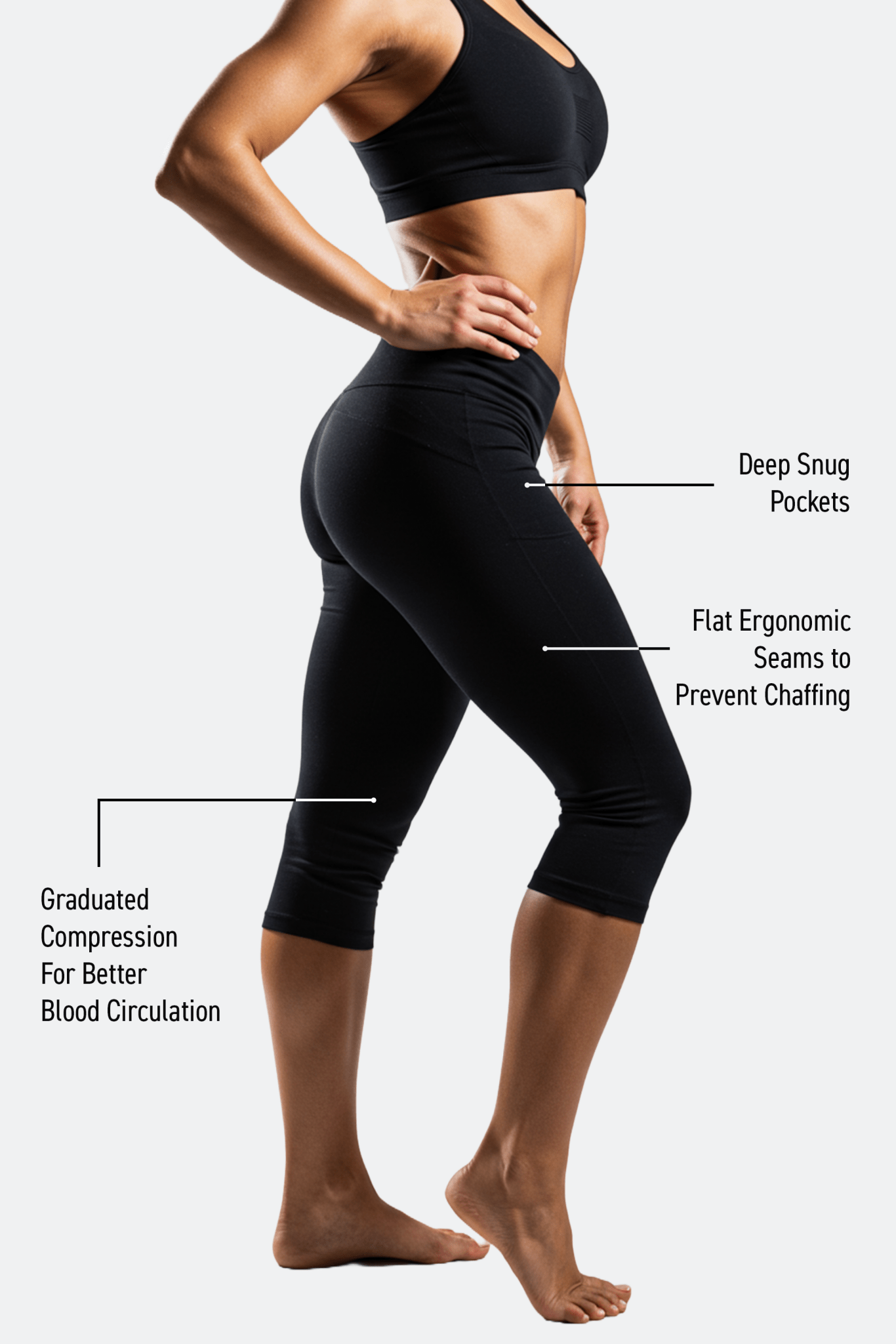 Black All Day Luxe Capri - BODYBORN