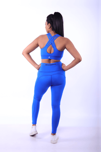 Blue Luxe Leggings - BODYBORN