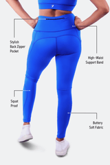 Blue Luxe Leggings - BODYBORN