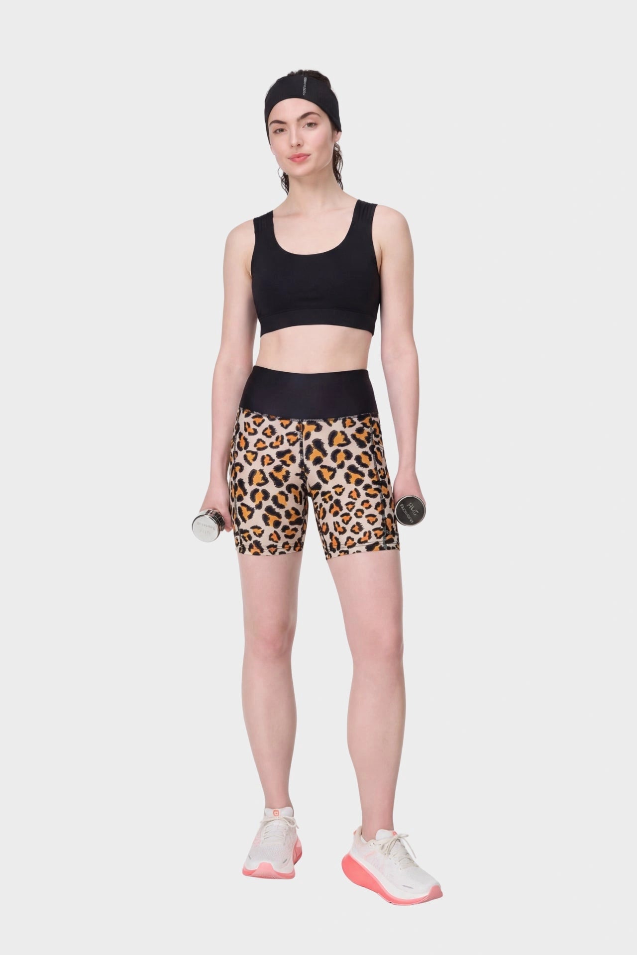 Black Power Bra & Compression Shorts Set